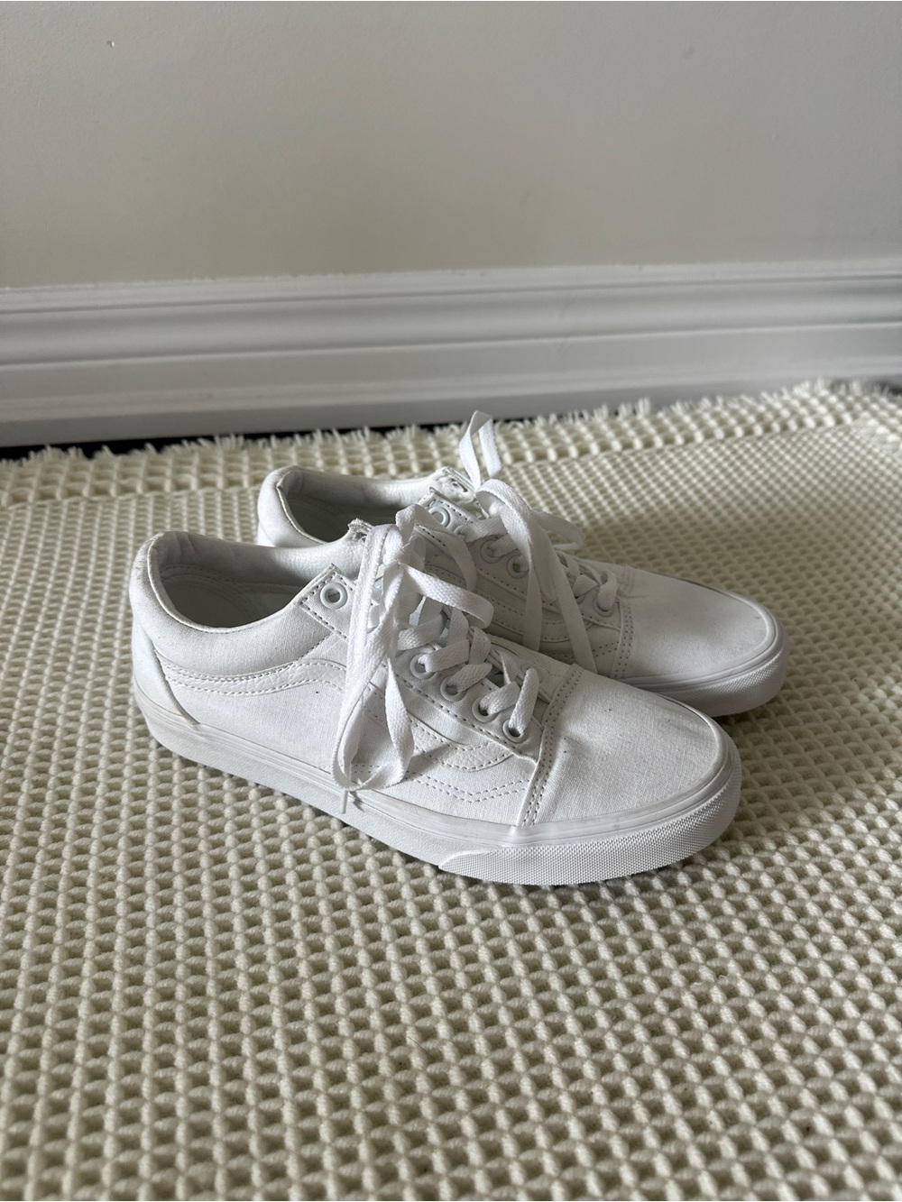 Vans Old Skool True White Canvas Sneakers